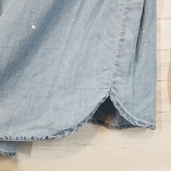 NWT Design Lab Lord & Taylor Splatter Paint Tee - Picture 3 of 8